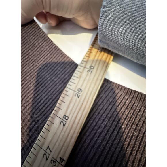 Prana Small Womens Sweater Tunic Cowl Drawstring Neck Wool Blend Brown K10-15 - Picture 9 of 11